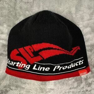 Y2K Starting Line Products Red/Black SLP AOP Beanie One Size